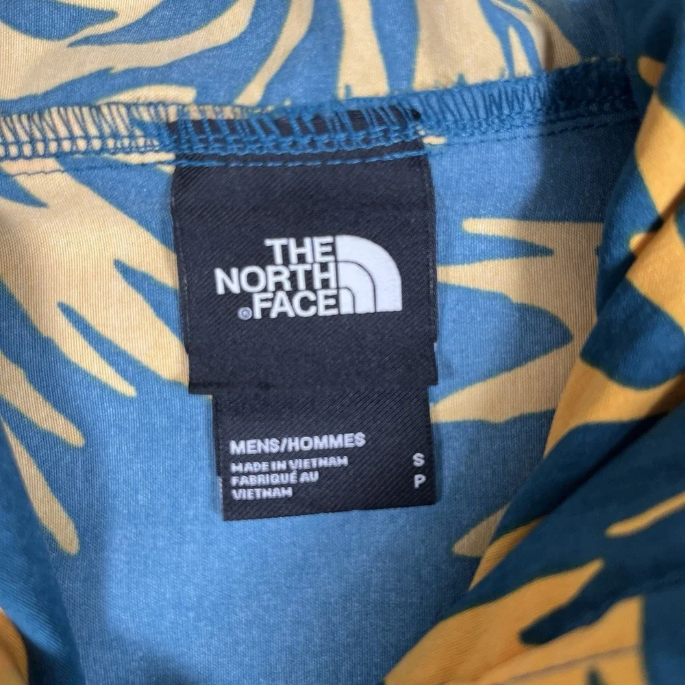 The North Face Class V Pullover Hoodie Men S Blue Coral Tropical‎ Paint Brush